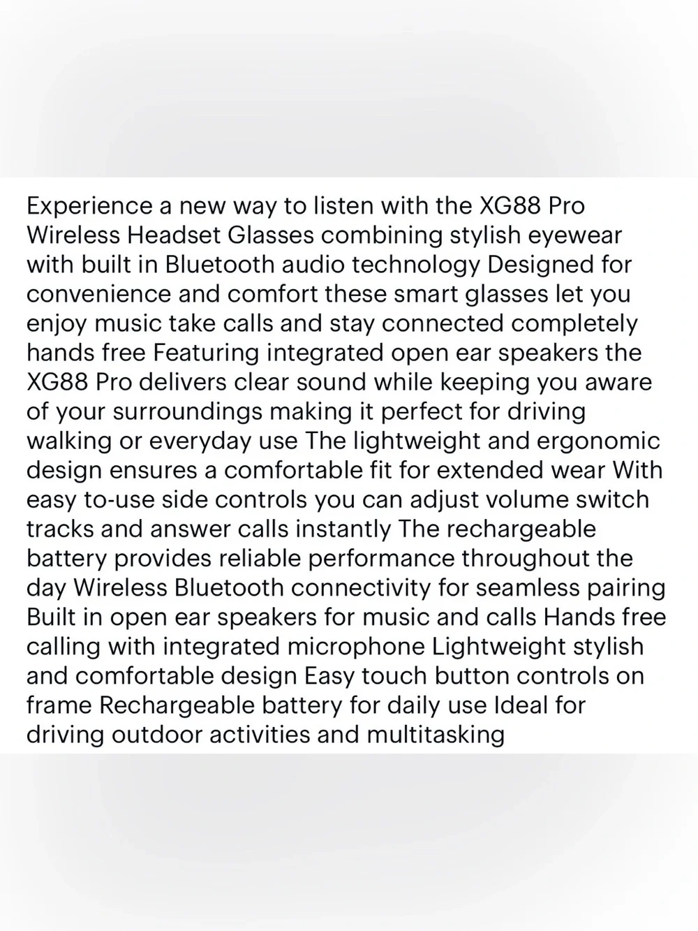 Core Tech XG88 Pro smart glasses